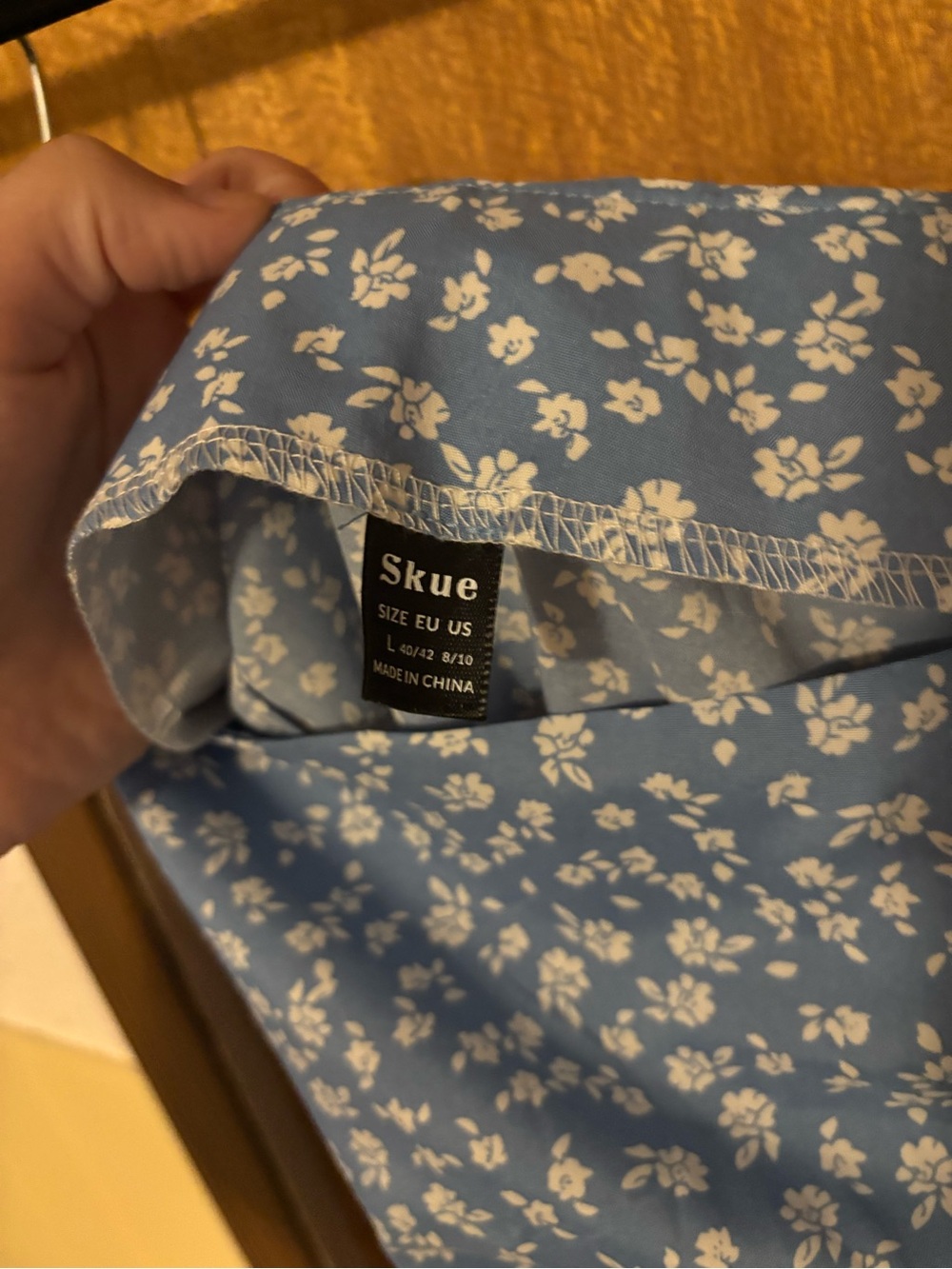 Blue Floral Ruffle Mini Skirt - Picture 2 of 4